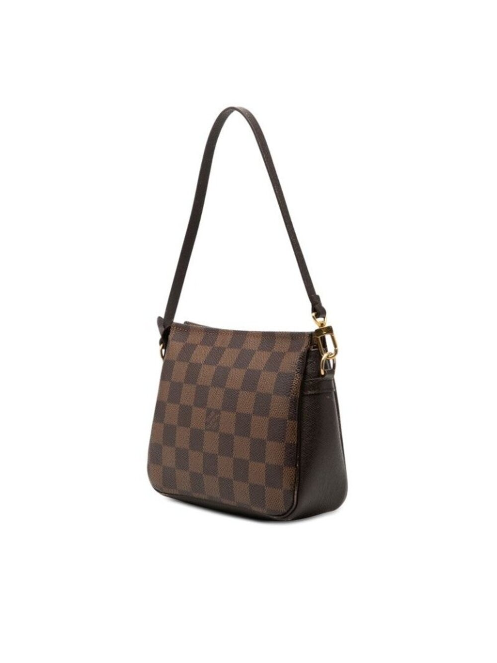 Louis Vuitton Damier Trousse Makeup Pouch Handbag Brown Leather - Picture 2 of 7